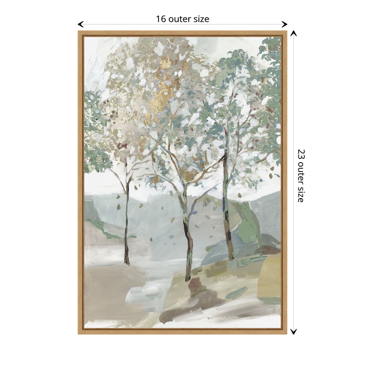 Breezy Landscape Trees II by Allison Pearce Canvas Wall Art Print Framed